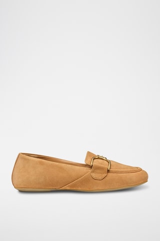 Mocassins en cuir de chèvre nubuck Palmaria - Camel