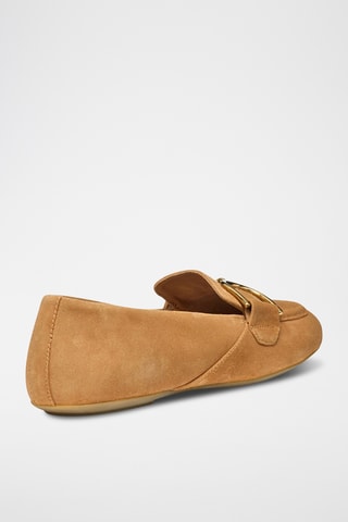 Mocassins en cuir de chèvre nubuck Palmaria - Camel