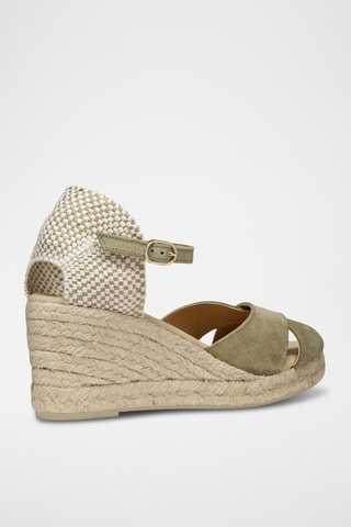 Sandales compensées en nubuck Gelsa - Beige