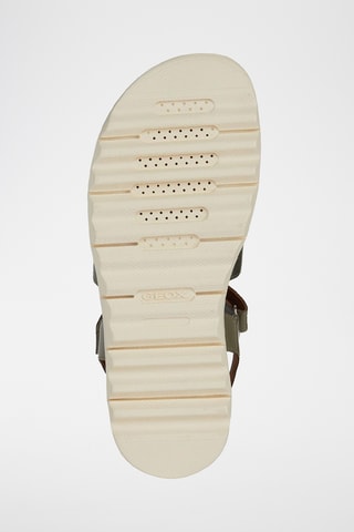 Sandales plateformes en cuir de veau nubuck Xand - Kaki