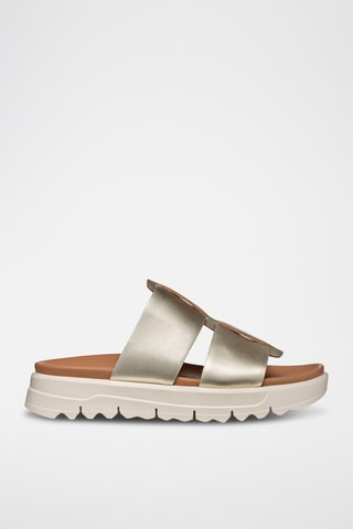 Mules plateformes en cuir Xand - Doré