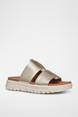 Mules plateformes en cuir Xand - Doré