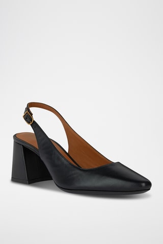 Escarpins en cuir de mouton nappa Giselda - Noir