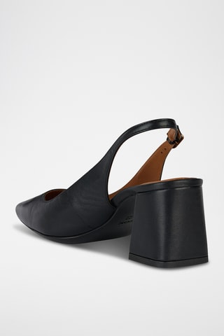 Escarpins en cuir de mouton nappa Giselda - Noir