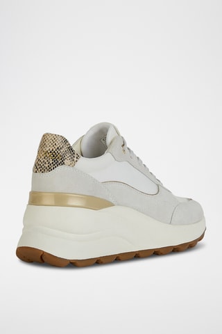 Baskets compensées en nubuck Spherica - Blanc