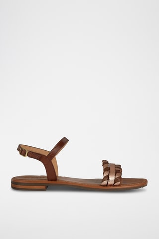 Sandales en cuir de mouton Sozy - Marron