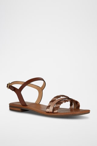 Sandales en cuir de mouton Sozy - Marron