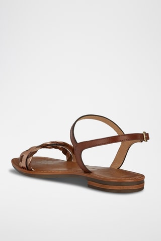 Sandales en cuir de mouton Sozy - Marron