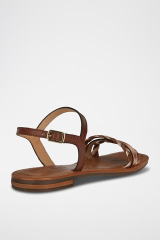 Sandales en cuir de mouton Sozy - Marron
