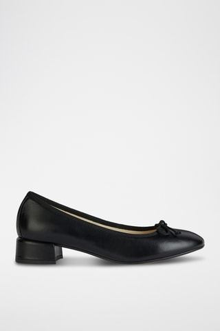 Escarpins en cuir nappa Floretia - Noir