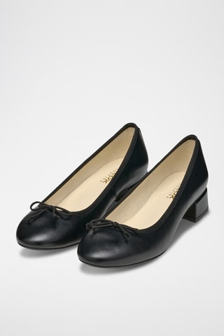 Escarpins en cuir nappa Floretia - Noir