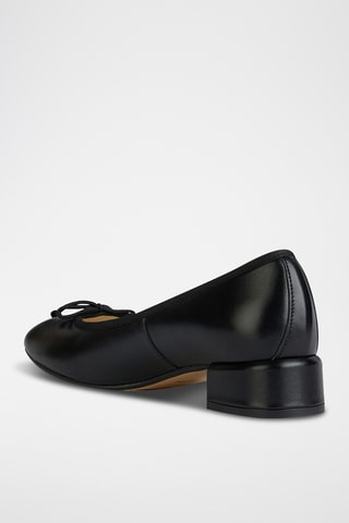 Escarpins en cuir nappa Floretia - Noir
