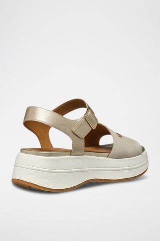 Sandales en cuir de veau nubuck Spherica - Taupe