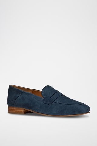 Mocassins en cuir de chèvre nubuck Mantinea - Bleu marine