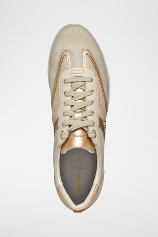 Baskets en cuir de veau nubuck et cuir nappa Myria - Doré