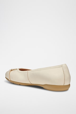 Ballerines en cuir de veau nappa Annytah - Ecru