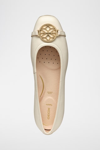 Ballerines en cuir de veau nappa Annytah - Ecru