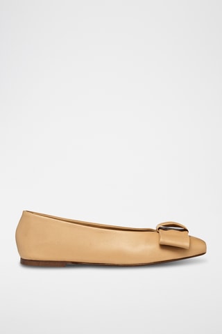 Ballerines en cuir de mouton nappa Ballystar - Beige
