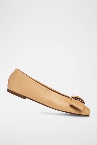 Ballerines en cuir de mouton nappa Ballystar - Beige