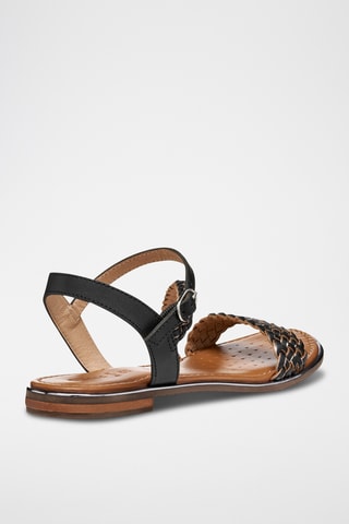 Sandales en cuir de chèvre Sozy - Noir