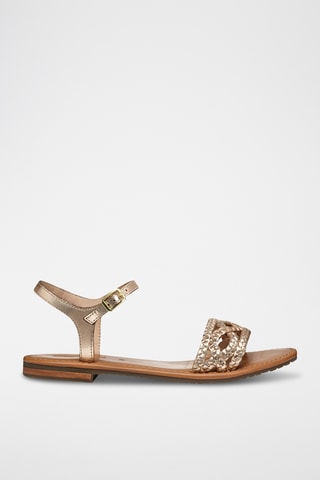 Sandales en cuir de chèvre Sozy - Doré