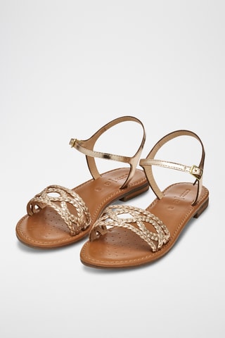 Sandales en cuir de chèvre Sozy - Doré