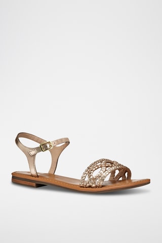 Sandales en cuir de chèvre Sozy - Doré