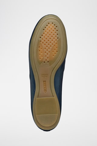 Mocassins en cuir de mouton Palmaria - Bleu marine et doré