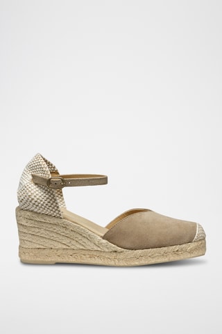Espadrilles compensées en nubuck Gelsa - Taupe