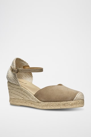 Espadrilles compensées en nubuck Gelsa - Taupe