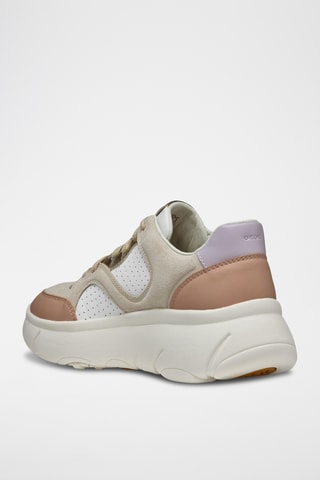 Baskets en cuir Nebula - Blanc et rose