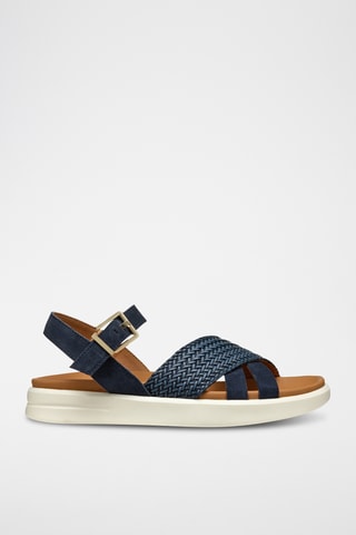 Sandales en cuir de veau nubuck Xand - Bleu marine