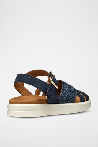 Sandales en cuir de veau nubuck Xand - Bleu marine