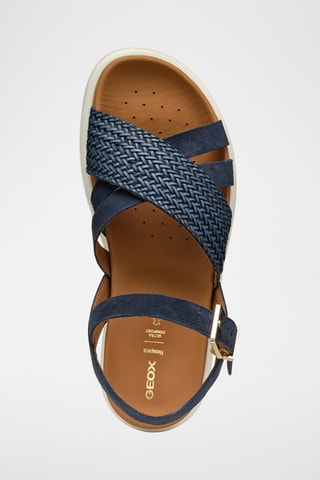 Sandales en cuir de veau nubuck Xand - Bleu marine