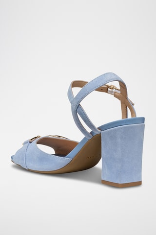 Sandales à talons en cuir de chèvre nubuck Eraklia - Ciel