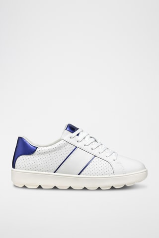 Baskets en cuir Spherica - Blanc et bleu nuit