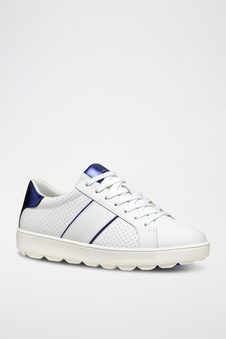 Baskets en cuir Spherica - Blanc et bleu nuit
