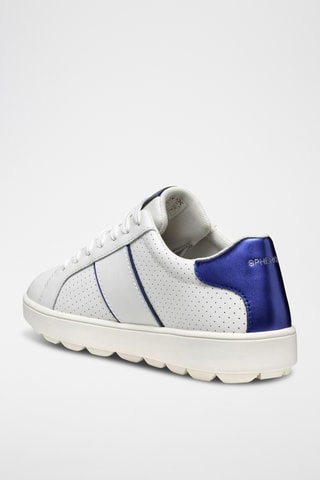 Baskets en cuir Spherica - Blanc et bleu nuit