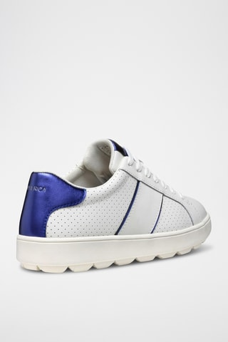 Baskets en cuir Spherica - Blanc et bleu nuit
