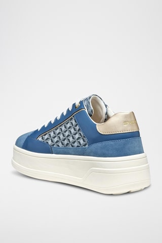 Baskets en cuir de veau nubuck Spherica - Ciel
