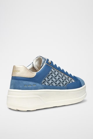Baskets en cuir de veau nubuck Spherica - Ciel