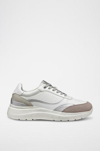 Baskets Plummery - Blanc et marron