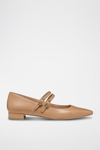 Babies en cuir de mouton Giselda - Beige