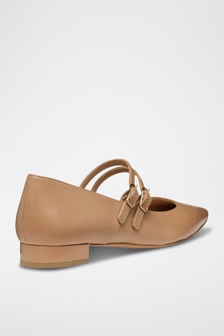 Babies en cuir de mouton Giselda - Beige