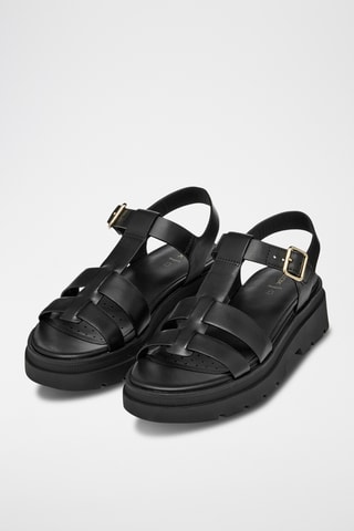 Sandales en cuir de veau Adacter - Noir
