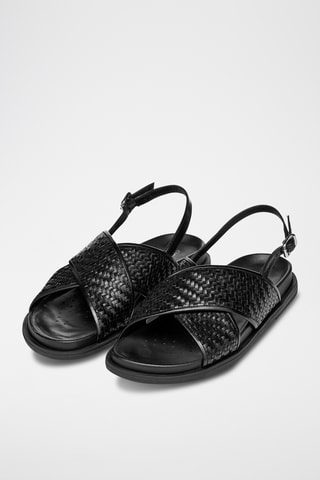 Sandales en cuir de chèvre Adelash - Noir