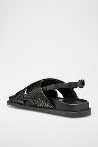 Sandales en cuir de chèvre Adelash - Noir