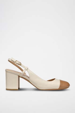 Escarpins en cuir de mouton Virnilisa - Marron clair et beige