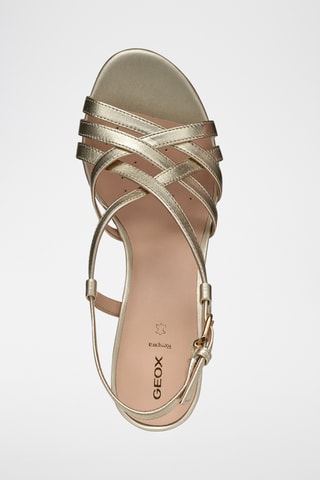 Sandales à talons en cuir de mouton - Doré