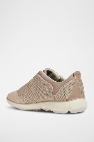 Zapatillas de piel Nebula - Beige y topo claro